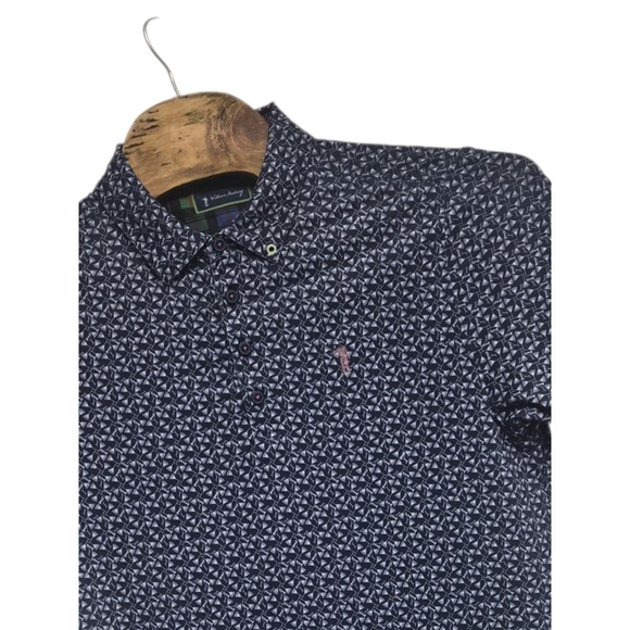 William Murray Golf Other - William Murray Polo Shirt Mens Medium Blue Casual Golf Party AOP Lightweight